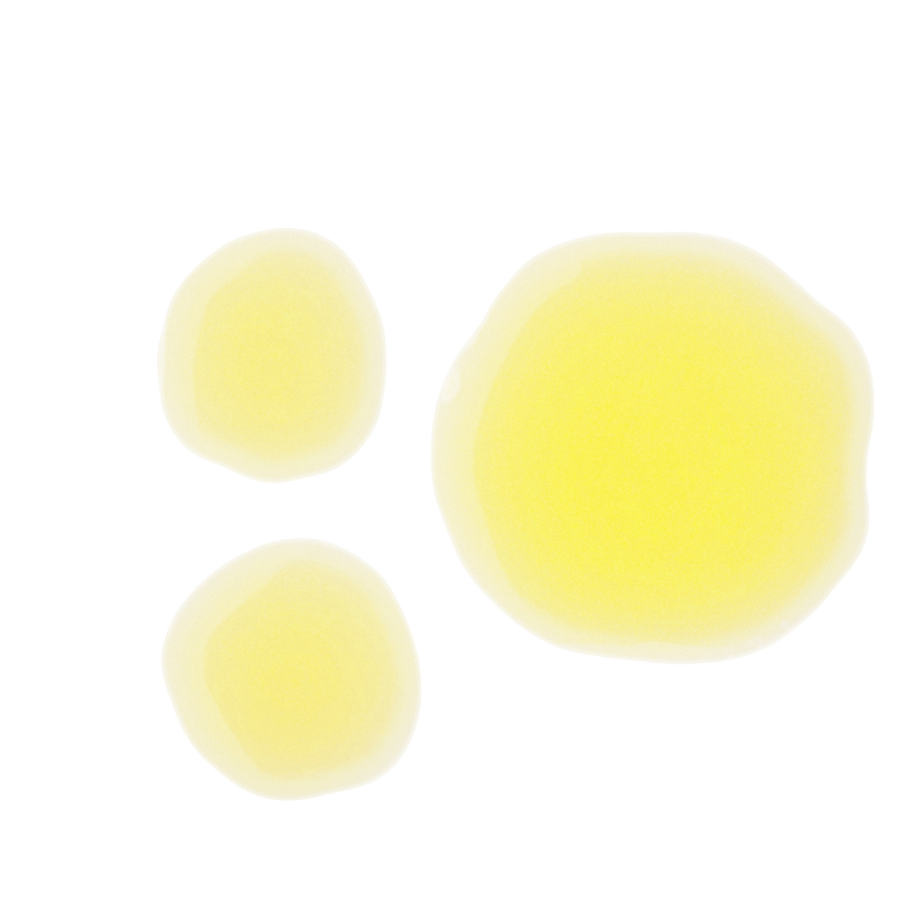 Graphic representation of Agni Radiance Concentrate with three yellow circles on a white background